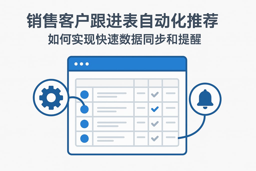 销售客户跟进表自动化推荐，如何实现快速数据同步和提醒