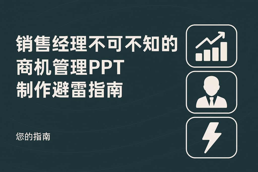 销售经理不可不知的商机管理PPT制作避雷指南