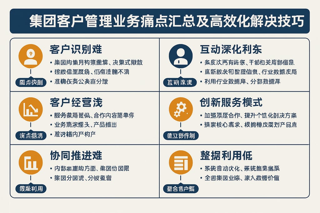 集团客户管理业务痛点汇总及高效化解决技巧