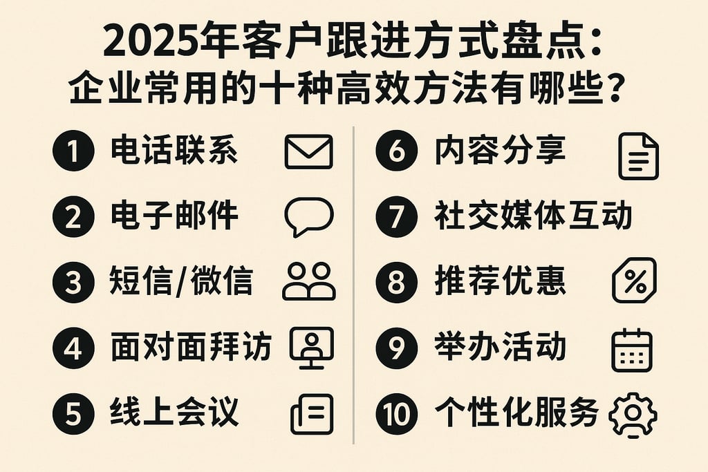 2025年客户跟进方式盘点：企业常用的十种高效方法有哪些？