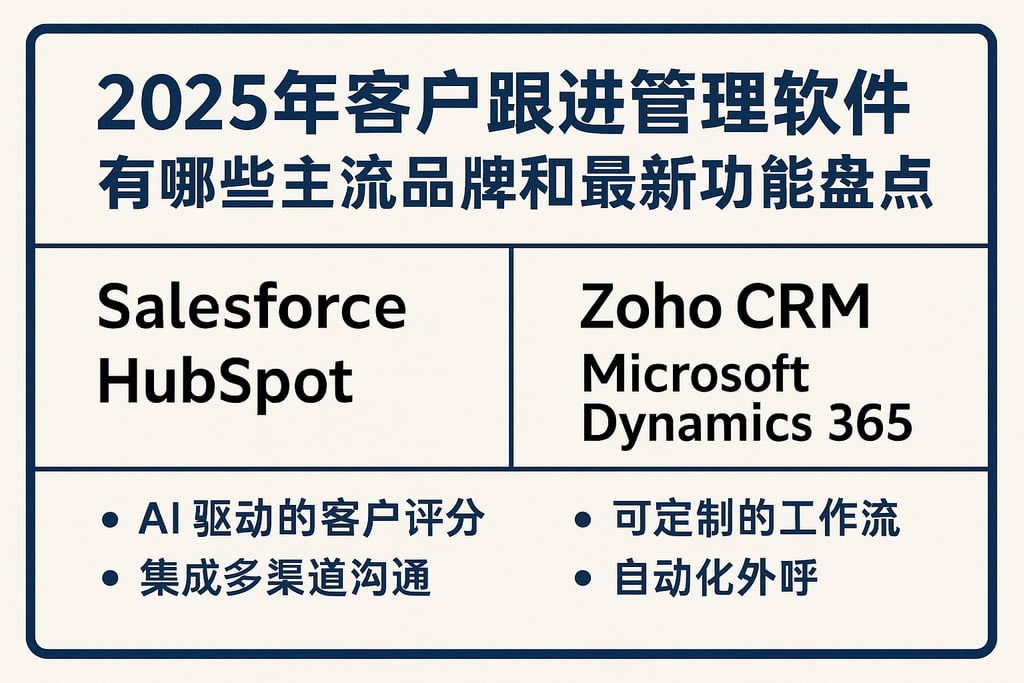 2025年客户跟进管理软件有哪些主流品牌和最新功能盘点