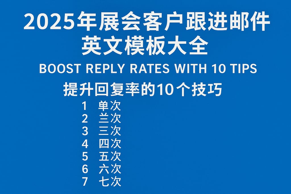2025年展会客户跟进邮件英文模板大全，提升回复率的10个技巧