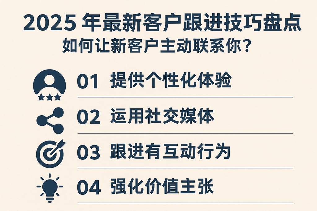 2025年最新客户跟进技巧盘点：如何让新客户主动联系你？