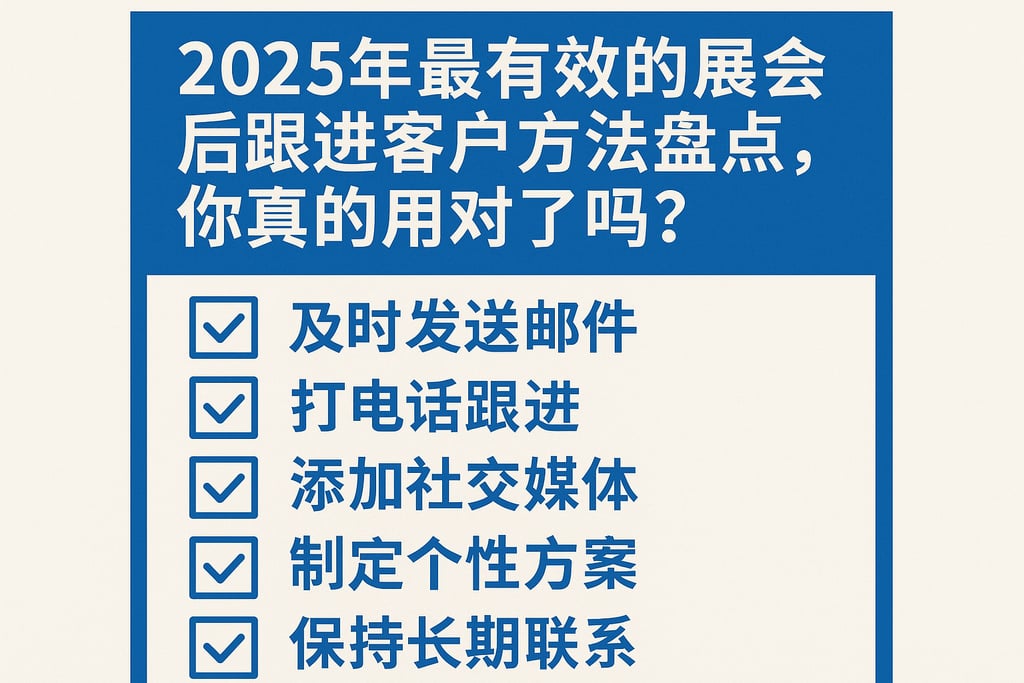 2025年最有效的展会后跟进客户方法盘点，你真的用对了吗？