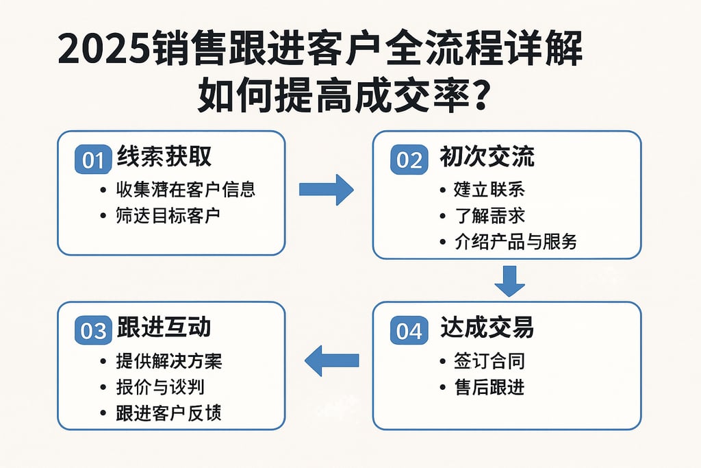 2025销售跟进客户全流程详解，如何提高成交率？