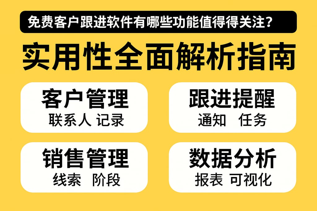 免费客户跟进软件有哪些功能值得关注？实用性全面解析指南