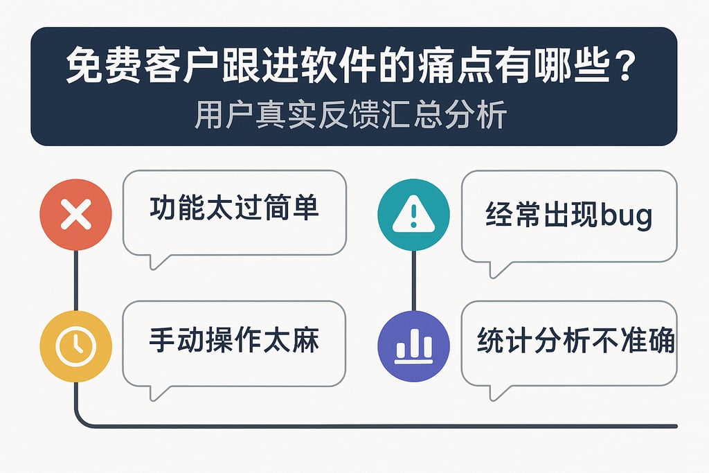 免费客户跟进软件的痛点有哪些？用户真实反馈汇总分析