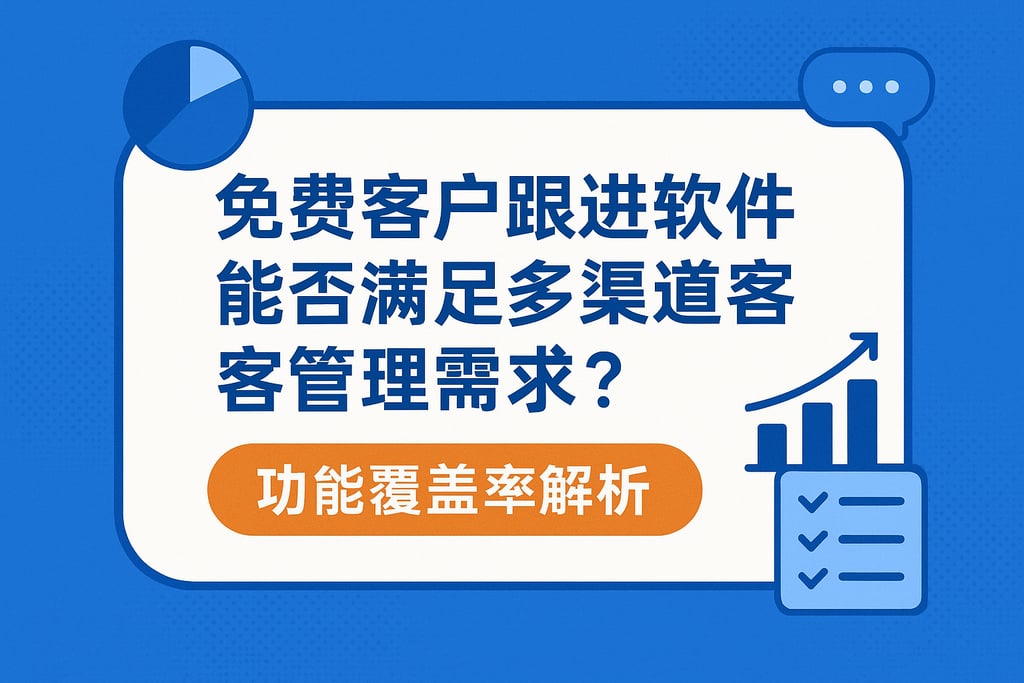 免费客户跟进软件能否满足多渠道客户管理需求？功能覆盖率解析