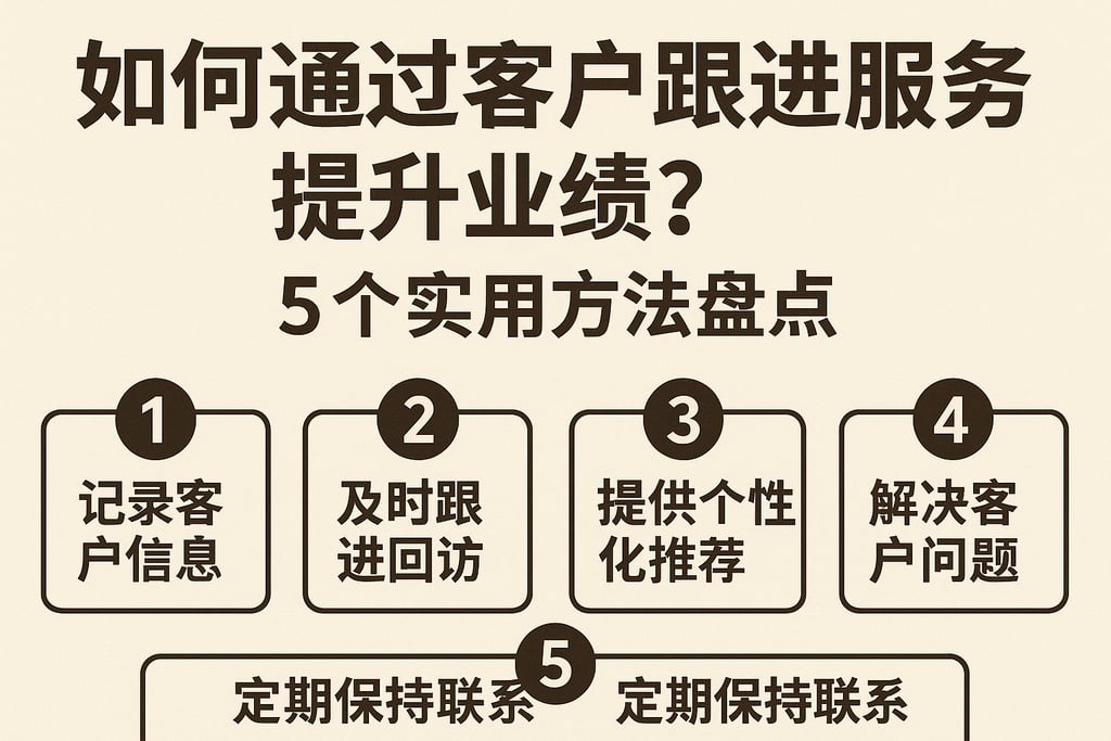 如何通过客户跟进服务提升业绩？5个实用方法盘点