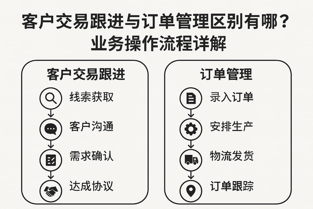 客户交易跟进与订单管理区别有哪些？业务操作流程详解