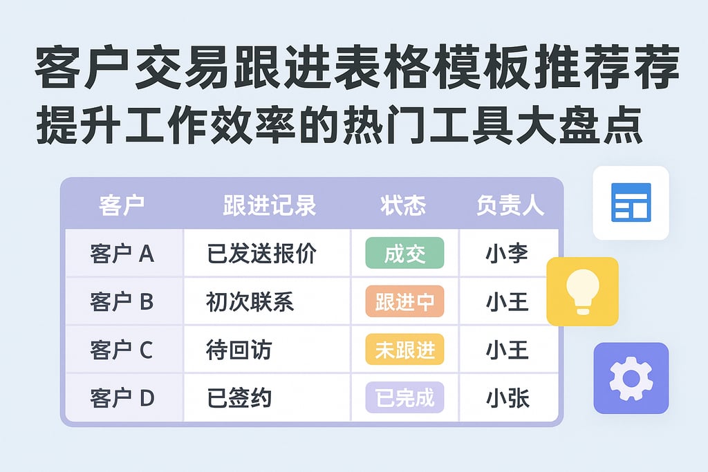 客户交易跟进表格模板推荐，提升工作效率的热门工具大盘点