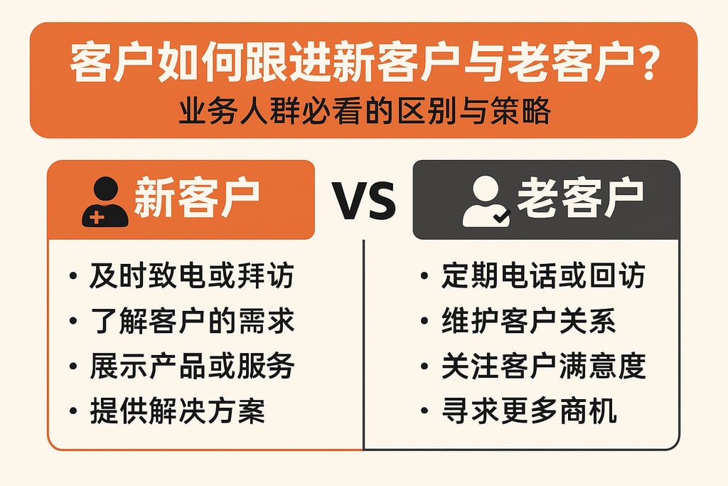 客户如何跟进新客户与老客户？业务人群必看的区别与策略