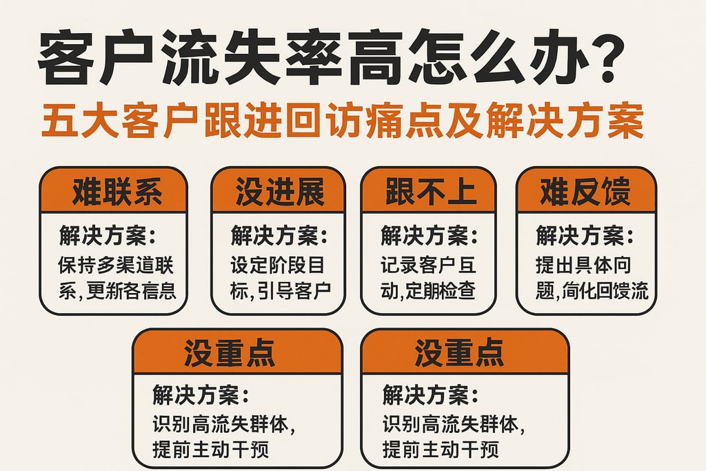 客户流失率高怎么办？五大客户跟进回访痛点及解决方案