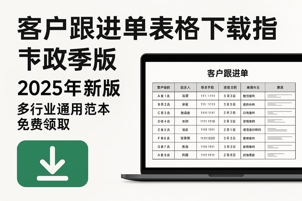 客户跟进单表格下载指南，2025最新版多行业通用范本免费领取