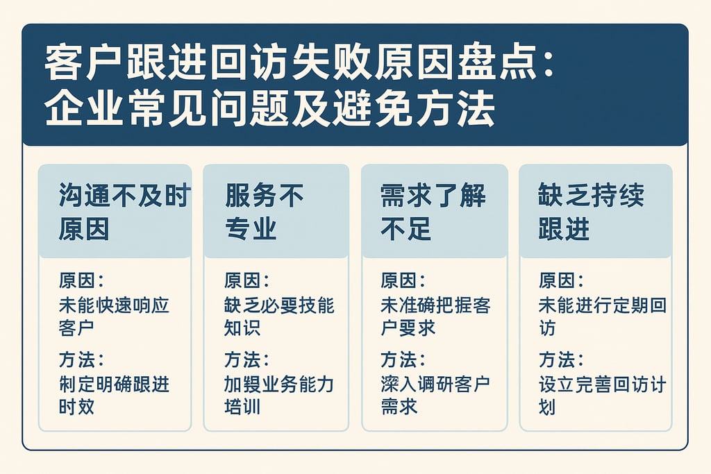 客户跟进回访失败原因盘点：企业常见问题及避免方法