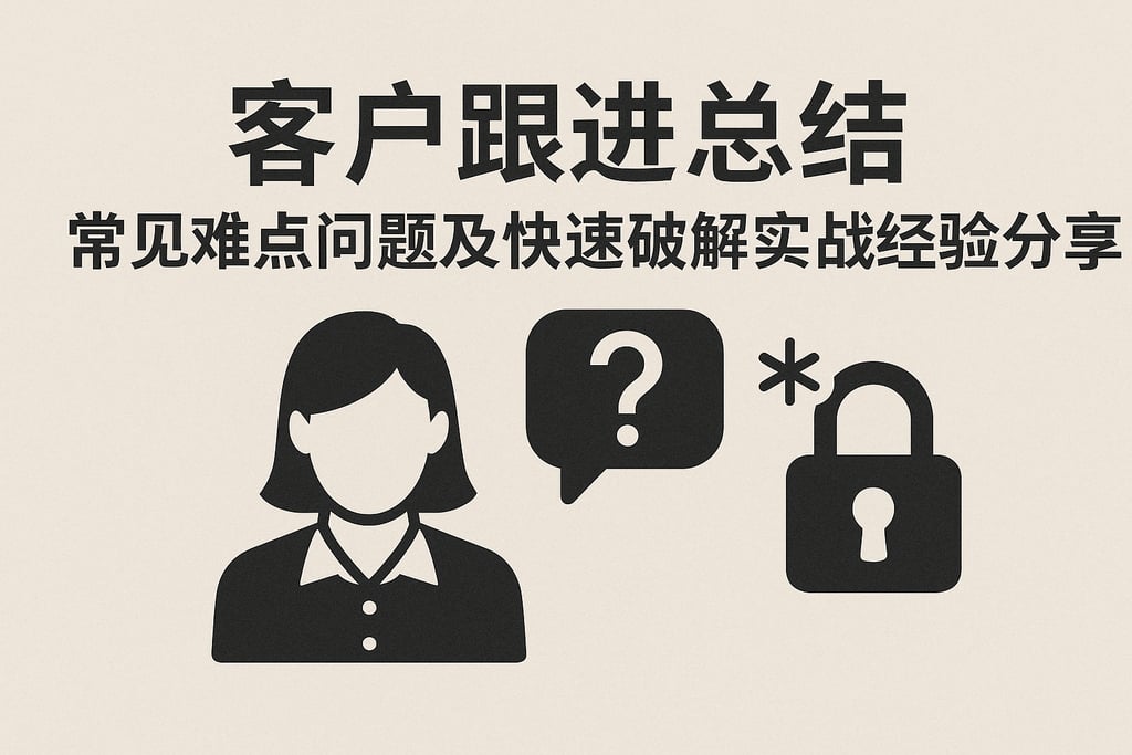 客户跟进总结常见难点问题及快速破解实战经验分享