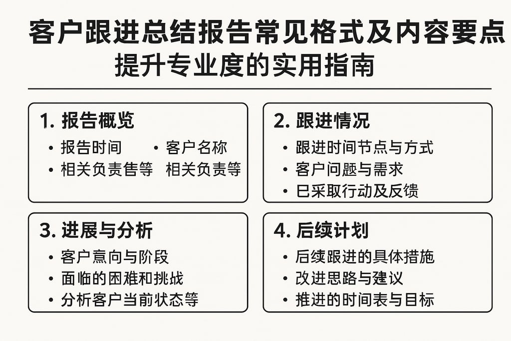 客户跟进总结报告常见格式及内容要点，提升专业度的实用指南