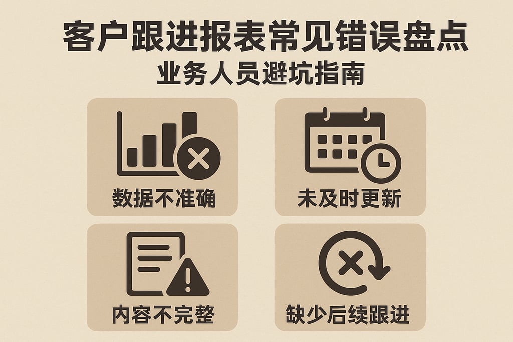 客户跟进报表常见错误盘点，业务人员避坑指南