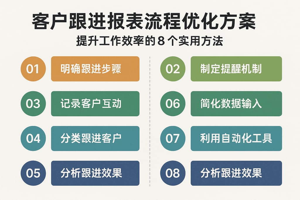 客户跟进报表流程优化方案，提升工作效率的8个实用方法