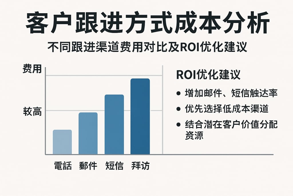 客户跟进方式成本分析：不同跟进渠道费用对比及ROI优化建议