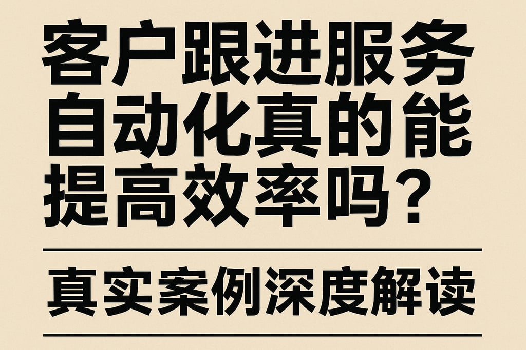 客户跟进服务自动化真的能提高效率吗？真实案例深度解读