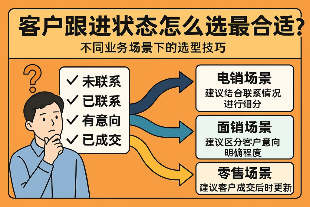 客户跟进状态怎么选最合适？不同业务场景下的选型技巧
