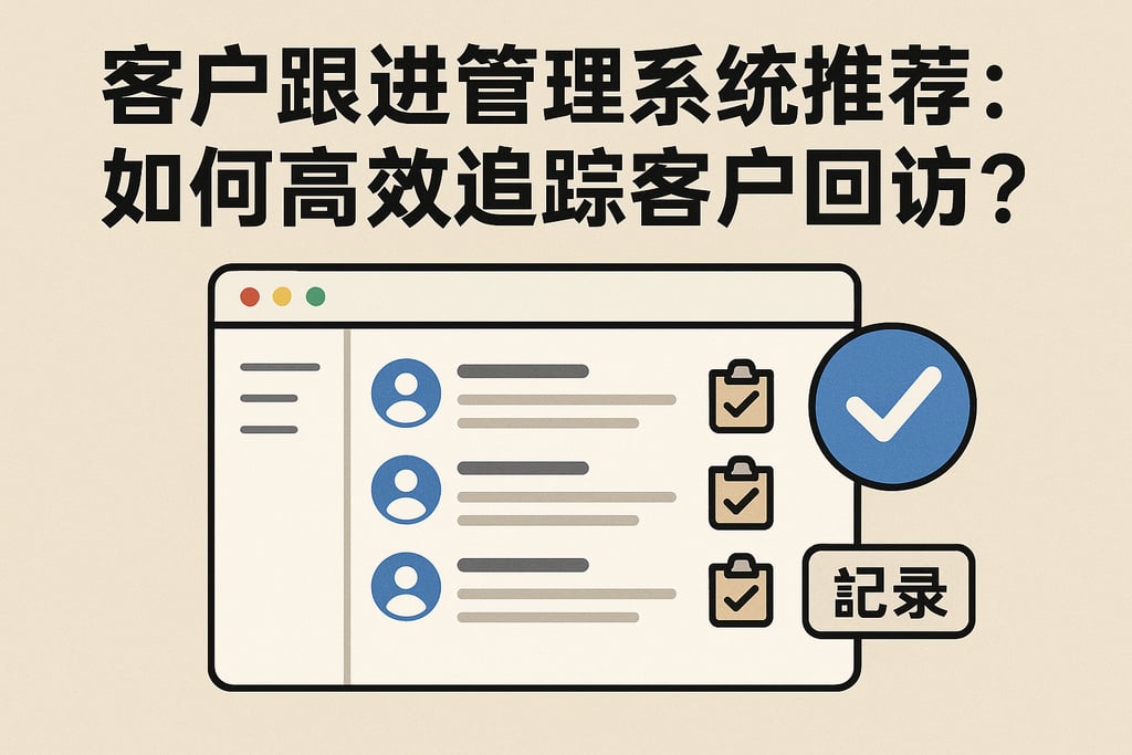 客户跟进管理系统推荐：如何高效追踪客户回访记录？