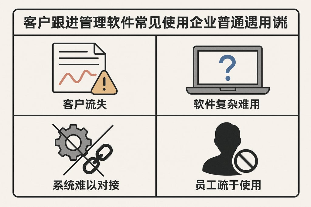 客户跟进管理软件常见使用难点和企业普遍遇到的问题汇总