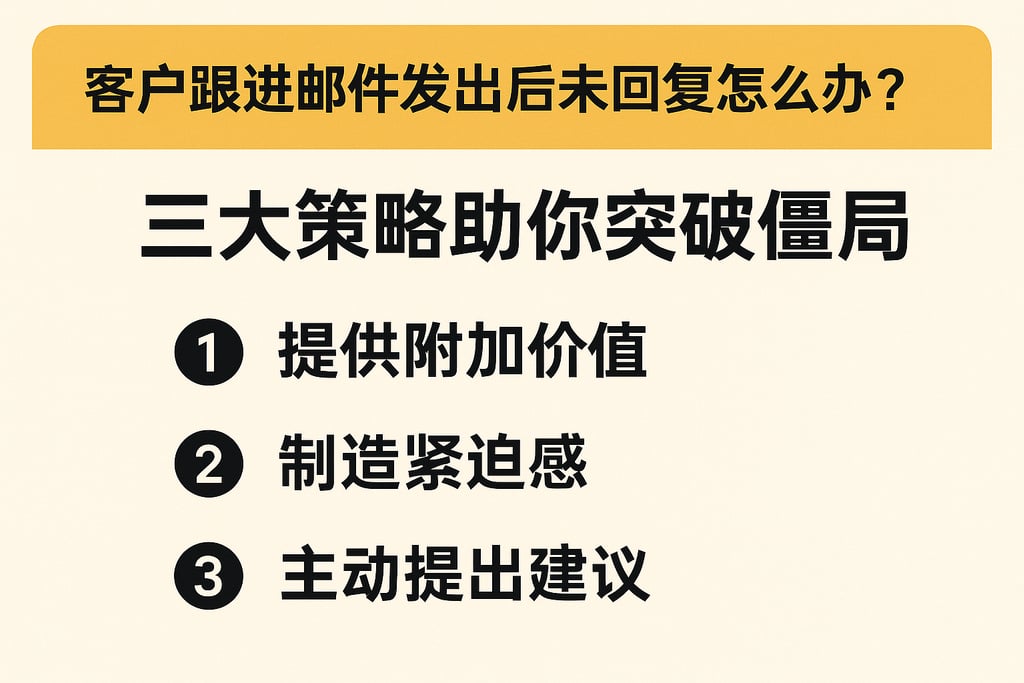 客户跟进邮件发出后未回复怎么办？三大策略助你突破僵局