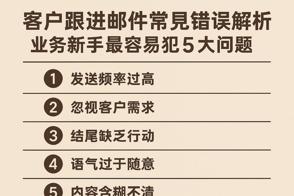 客户跟进邮件常见错误解析，业务新手最容易犯的5大问题