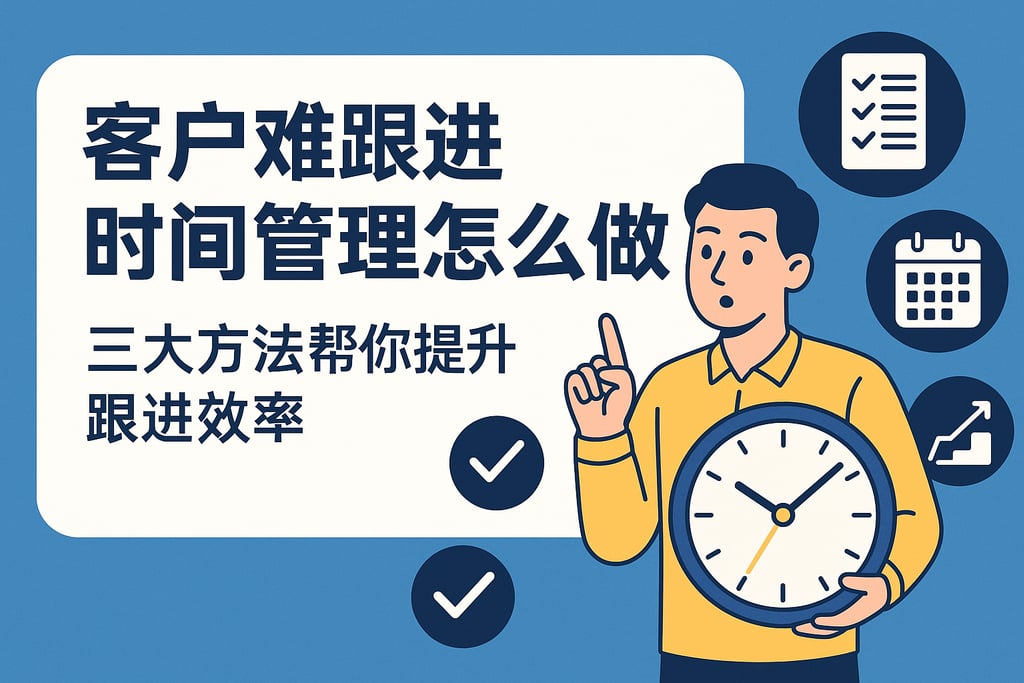 客户难跟进时间管理怎么做？三大方法帮你提升跟进效率