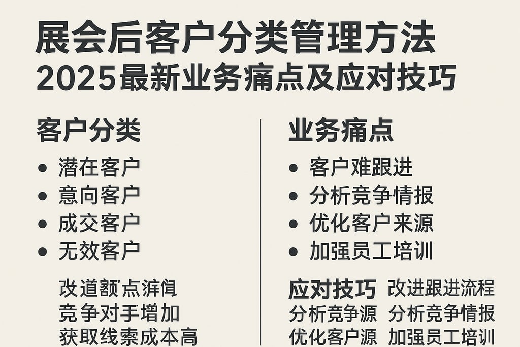 展会后客户分类管理方法，2025最新业务痛点及应对技巧