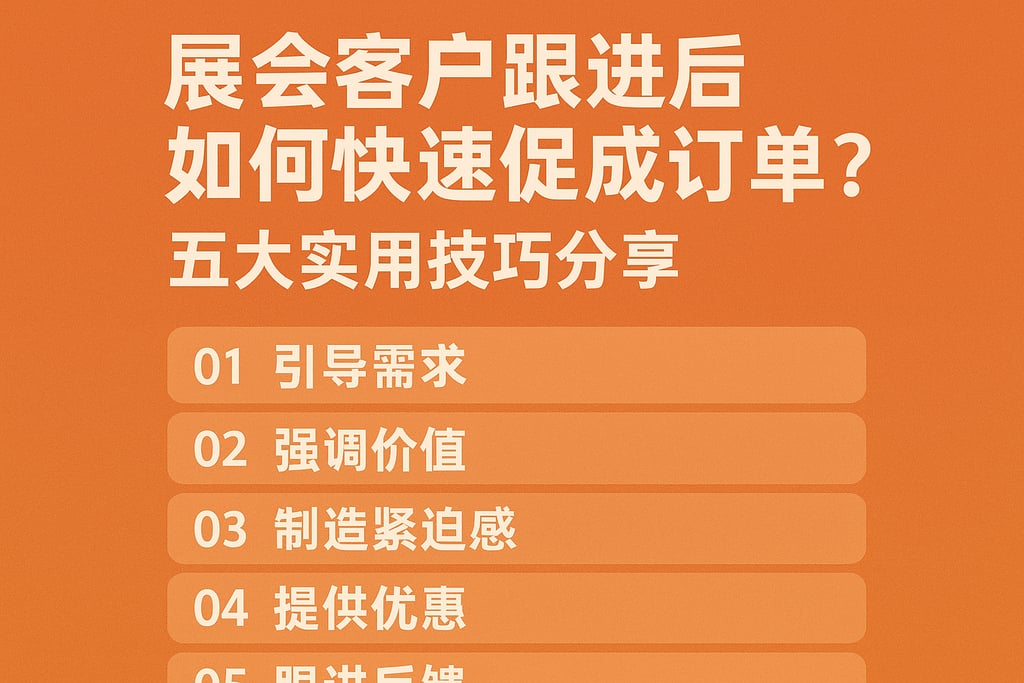 展会客户跟进后如何快速促成订单？五大实用技巧分享