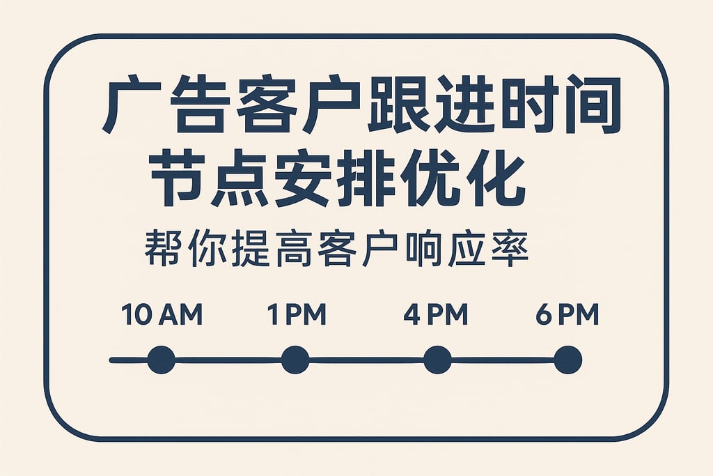 广告客户跟进时间节点安排优化，帮你提高客户响应率
