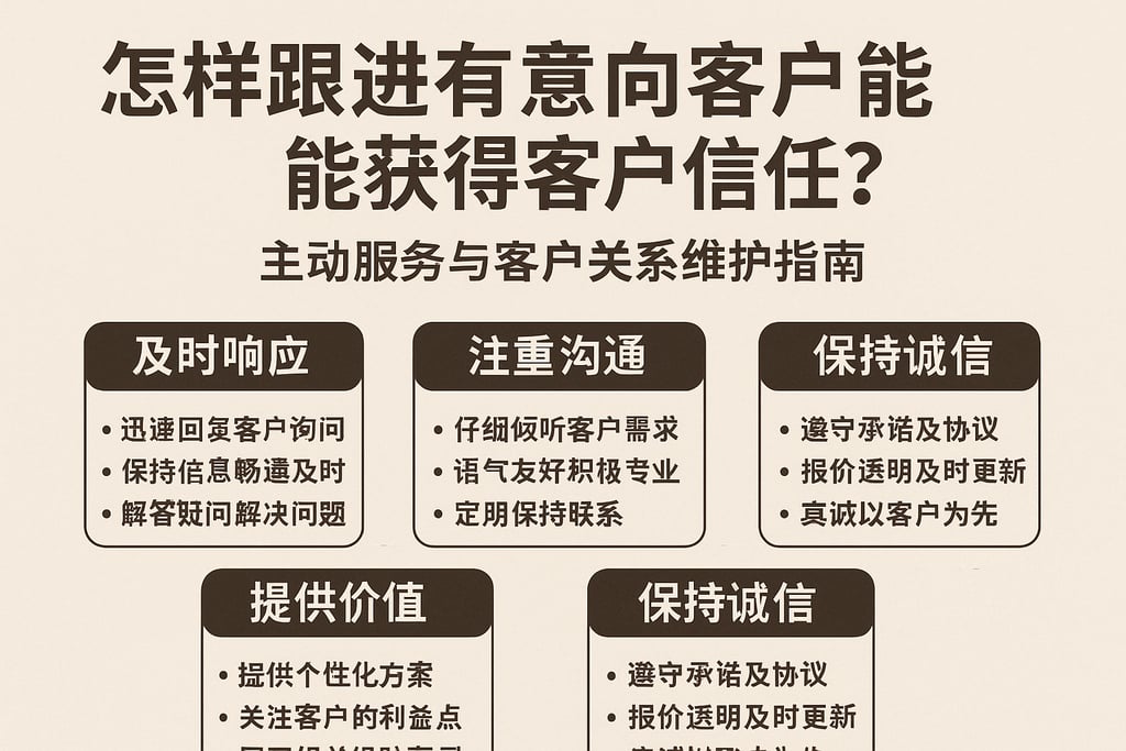 怎样跟进有意向客户能获得客户信任？主动服务与客户关系维护指南