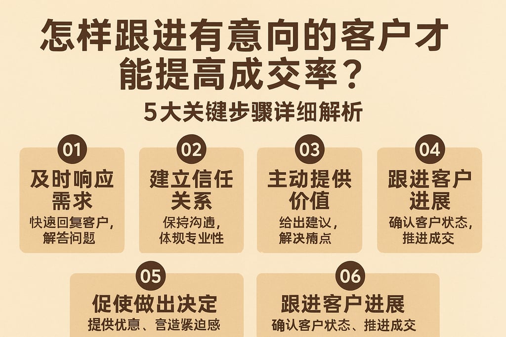 怎样跟进有意向的客户才能提高成交率？5大关键步骤详细解析