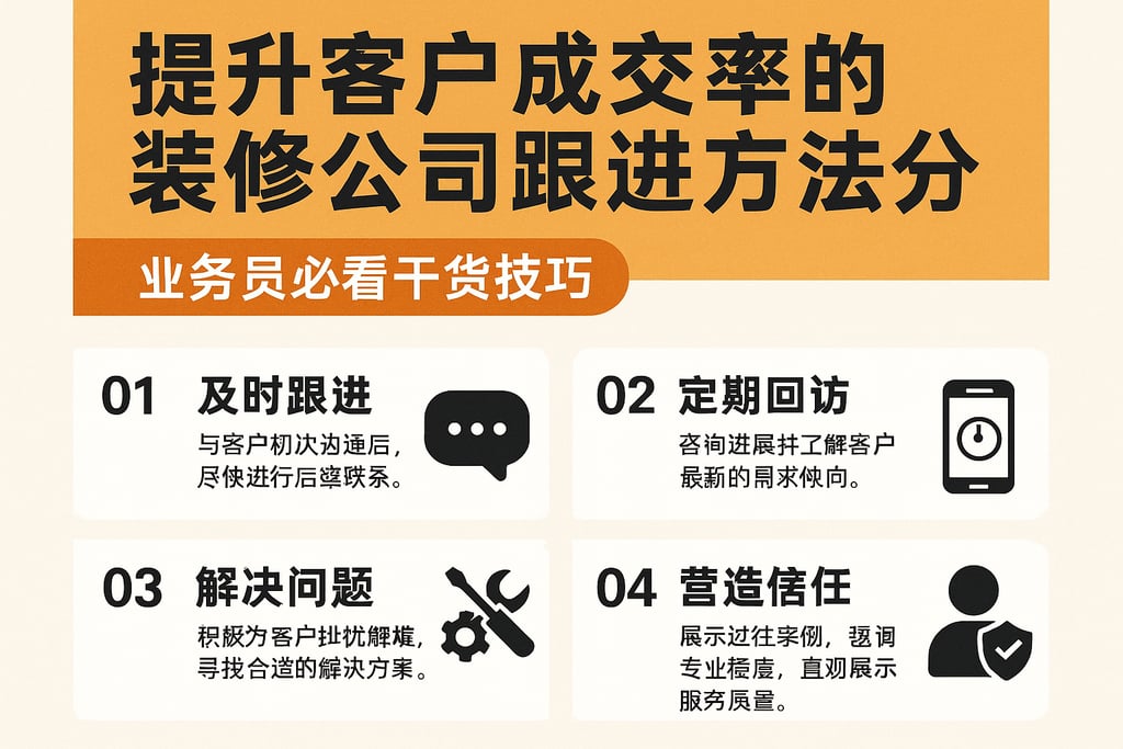提升客户成交率的装修公司跟进方法分享：业务员必看干货技巧