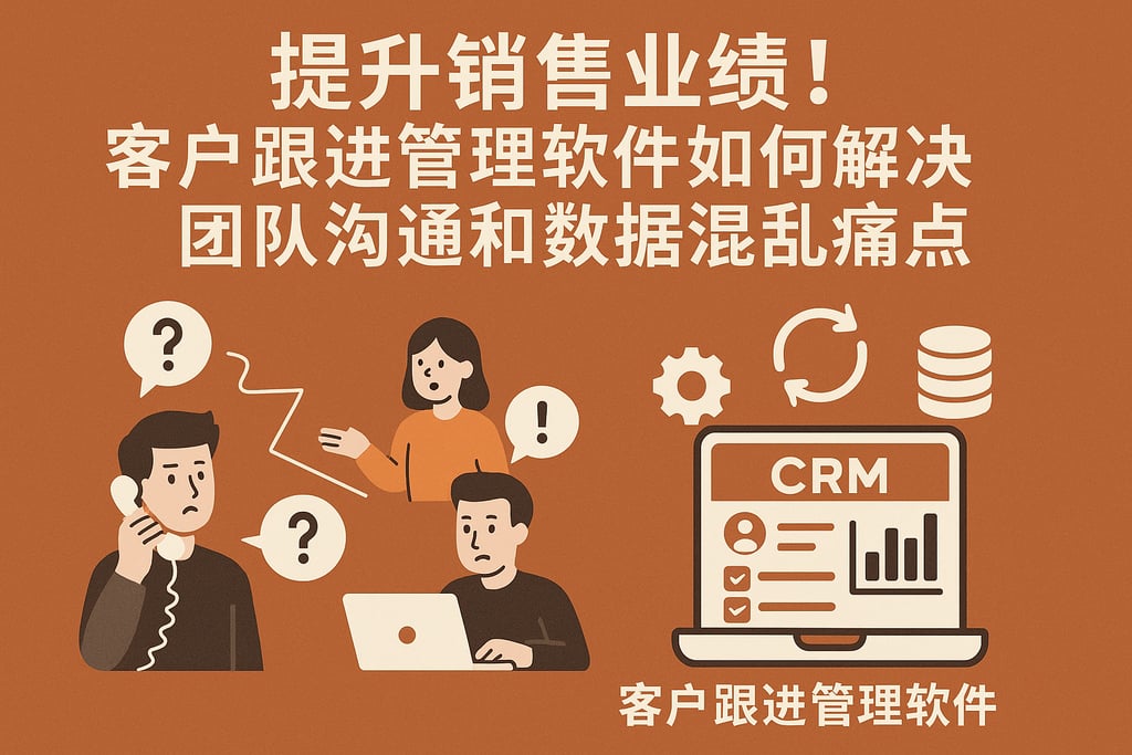 提升销售业绩！客户跟进管理软件如何解决团队沟通和数据混乱痛点