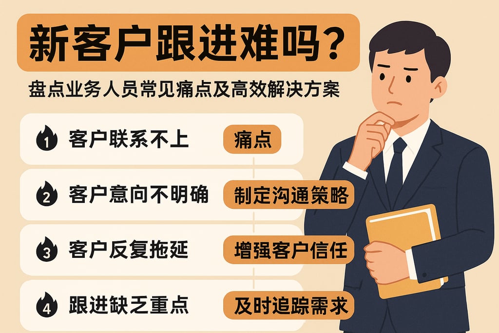 新客户跟进难吗？盘点业务人员常见痛点及高效解决方案