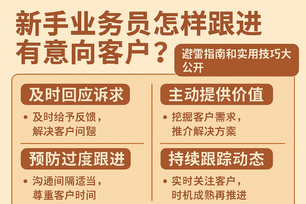 新手业务员怎样跟进有意向客户？避雷指南和实用技巧大公开