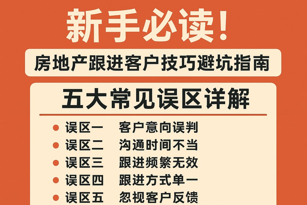 新手必读！房地产跟进客户技巧避坑指南，五大常见误区详解