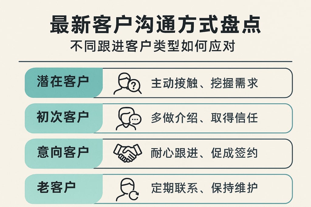 最新客户沟通方式盘点：不同跟进客户类型如何应对