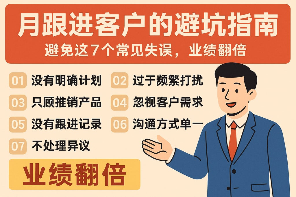 月跟进客户的避坑指南：避免这7个常见失误，业绩翻倍