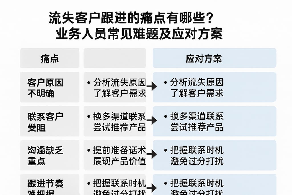 流失客户跟进的痛点有哪些？业务人员常见难题及应对方案