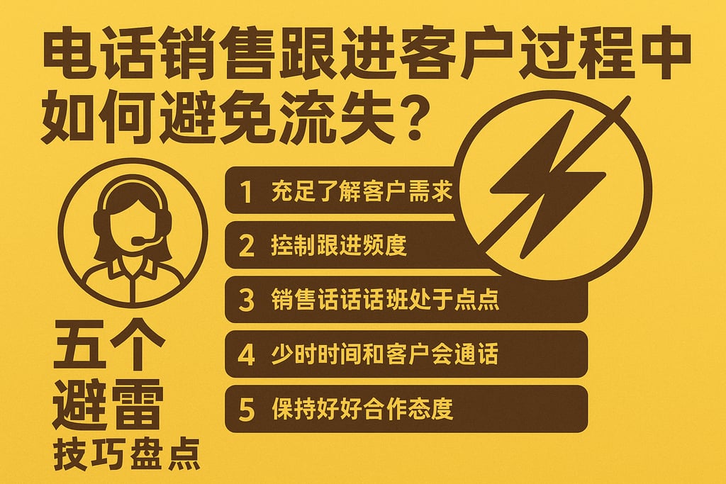 电话销售跟进客户过程中如何避免流失？五个避雷技巧盘点