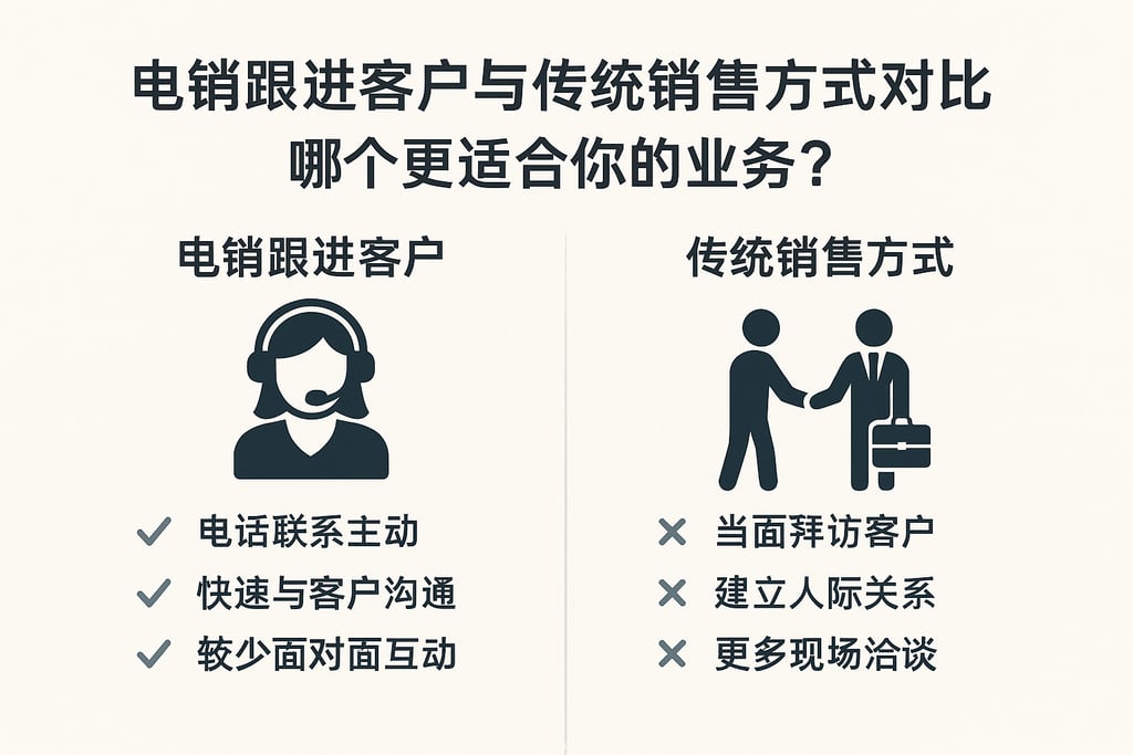 电销跟进客户与传统销售方式对比，哪个更适合你的业务？