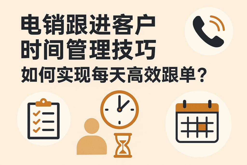 电销跟进客户时间管理技巧，如何实现每天高效跟单？