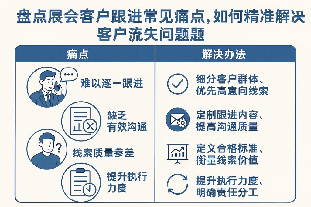盘点展会客户跟进常见痛点，如何精准解决客户流失问题