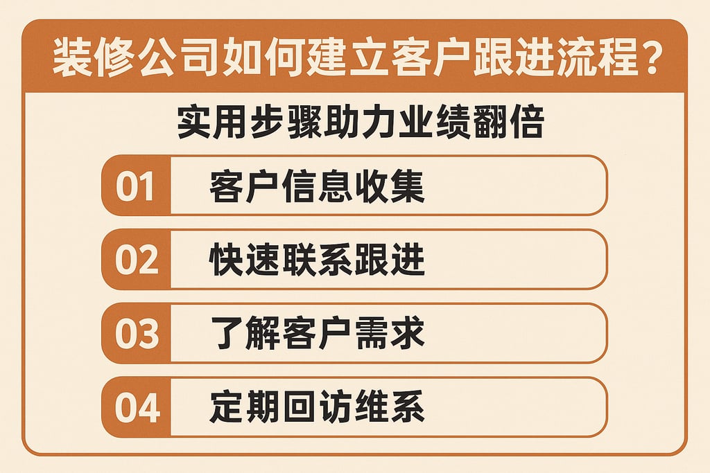 装修公司如何建立客户跟进流程？实用步骤助力业绩翻倍