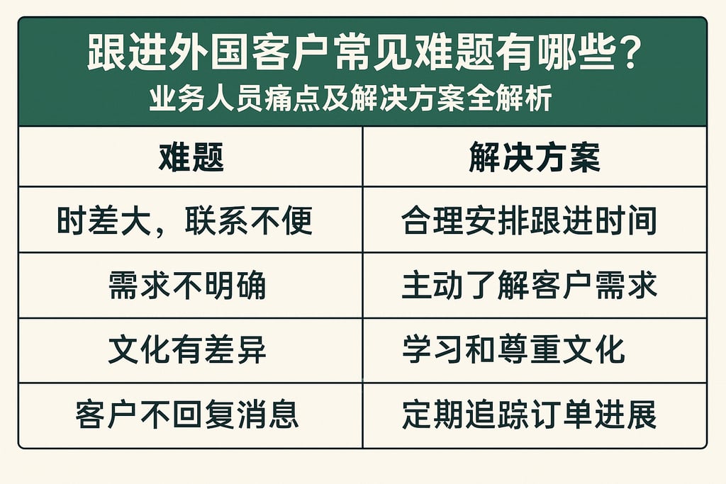 跟进外国客户常见难题有哪些？业务人员痛点及解决方案全解析